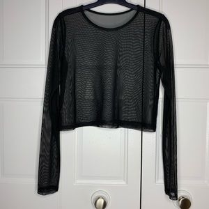 MESH LONG SLEEVE CROP TOP 💎